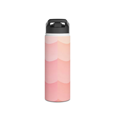 Blush Horizon Waves · Insulated Water Bottle · Pink