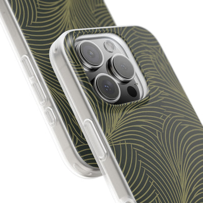 Green Lite Phone Case for iPhone - Dark Olive Plume