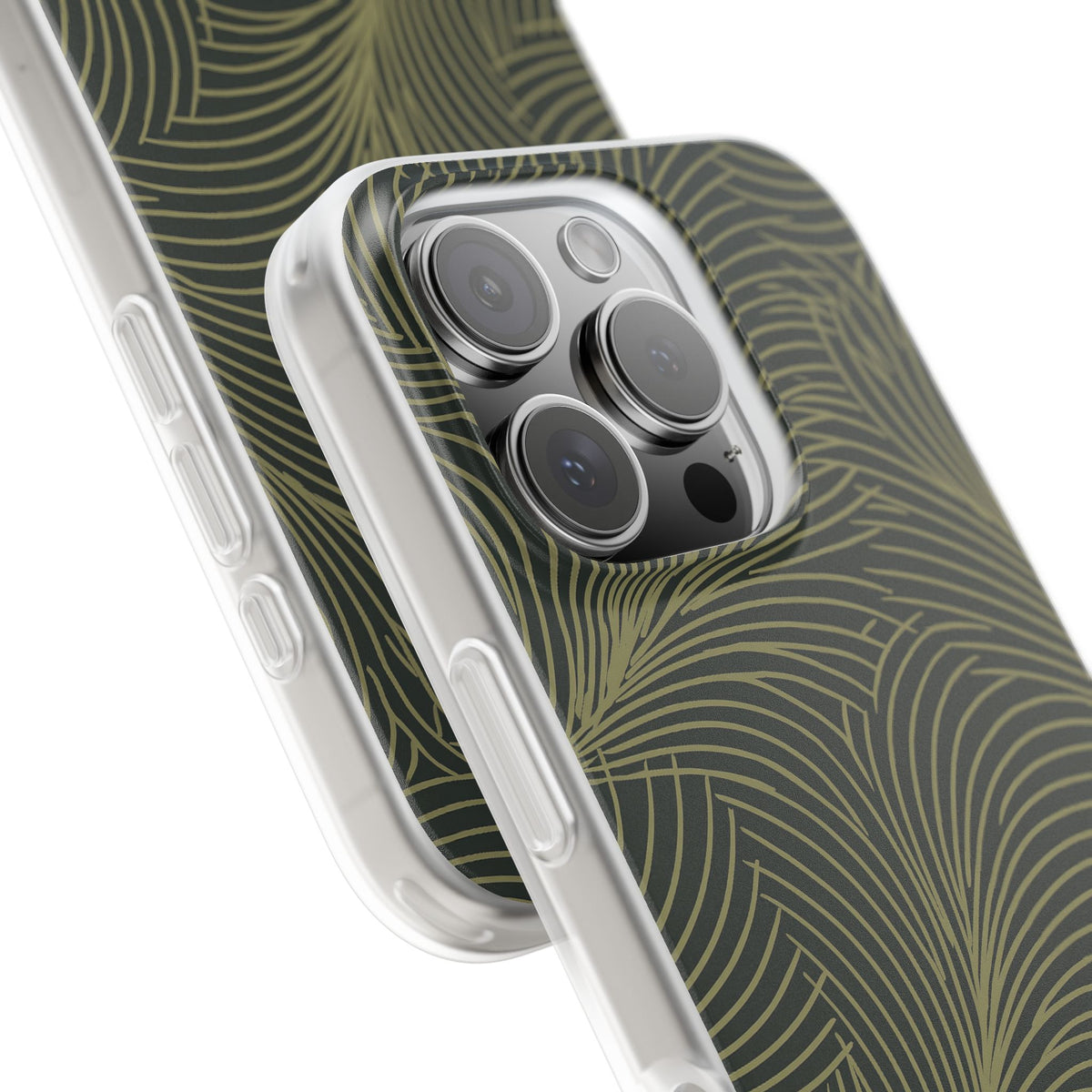 Midnight Palm Frond · Lite Phone Case for iPhone ·  Green