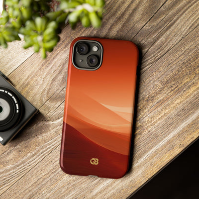 Orange Tough Phone Case for iPhone - Crimson Dune Gradient