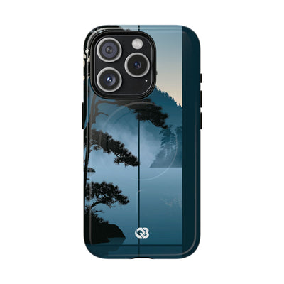 Misty Pine Horizon · Tough 2.0 Magnetic Phone Case for iPhone · Teal
