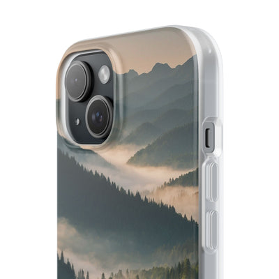 Foggy Mountain Ridge · Soft Phone Case for iPhone