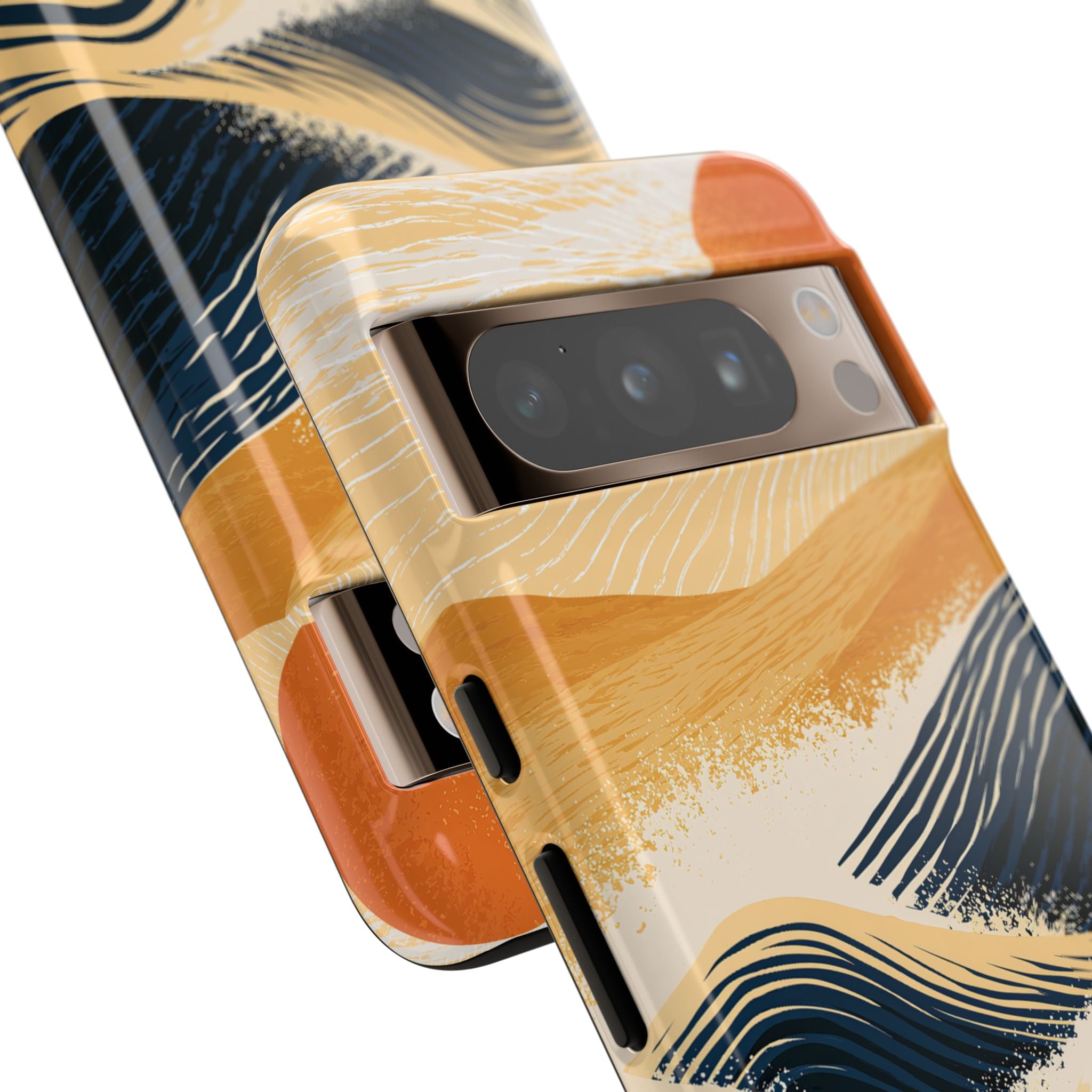 Blue Tough Phone Case for Google Pixel - Kyoto Cresting Tide