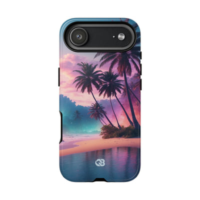 Neon Shore Palms · Tough Handyhülle für iPhone