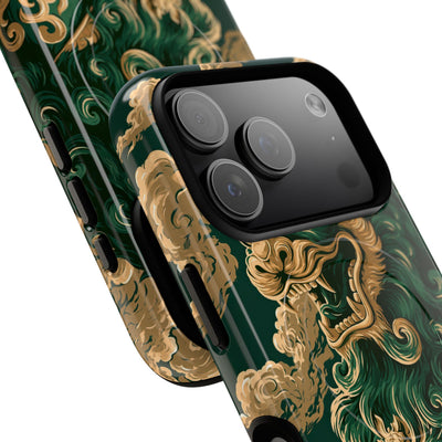 Imperial Guardian Lion · Tough 2.0 Magnetic Phone Case for iPhone · Green