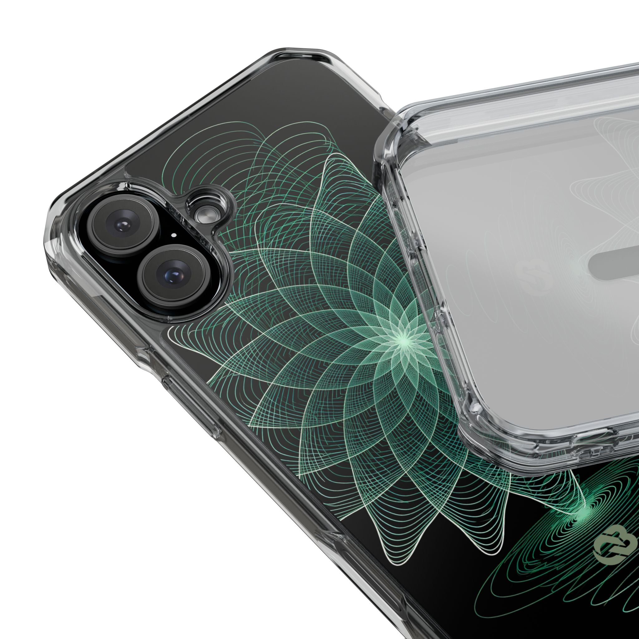 Green Impact MagSafe Phone Case for iPhone - Cyan Signal Bloom