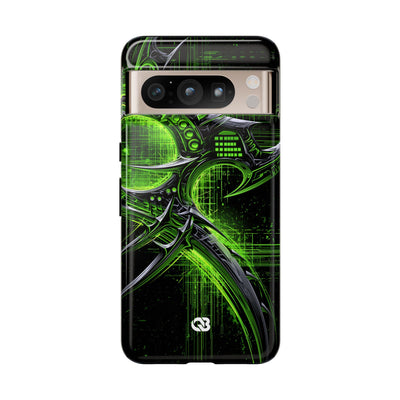 Cyber Sigil Grid · Tough Phone Case for Pixel ·  Green