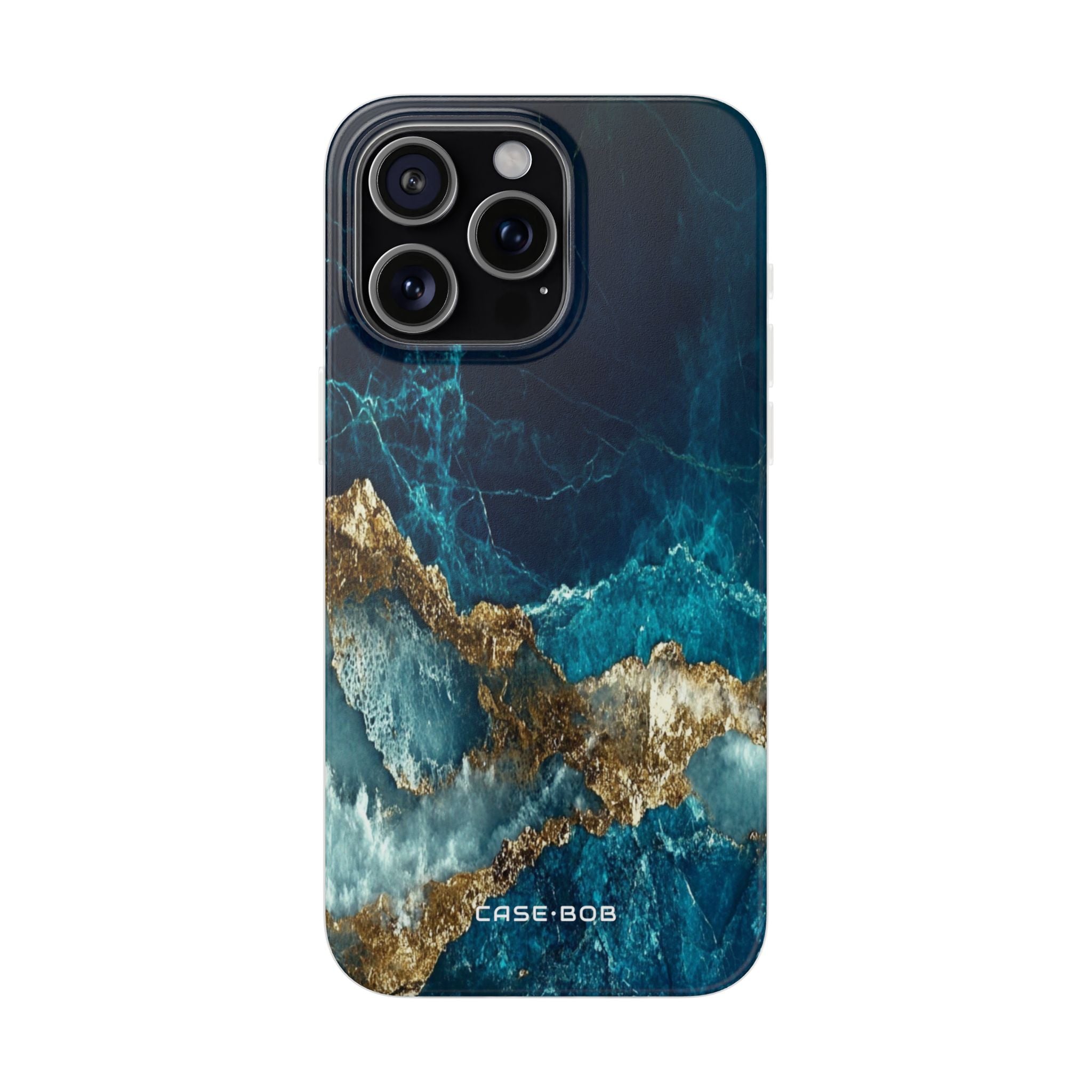 Gezacktes Gold Split iPhone 15 Pro Max Case - Soft