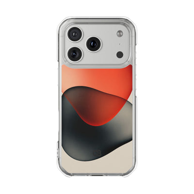 Translucent Crimson Form · Clear Impact Magnetic Phone Case for iPhone · Red