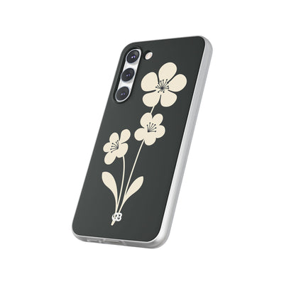 Black Lite Phone Case for Samsung - Obsidian Cream Bloom