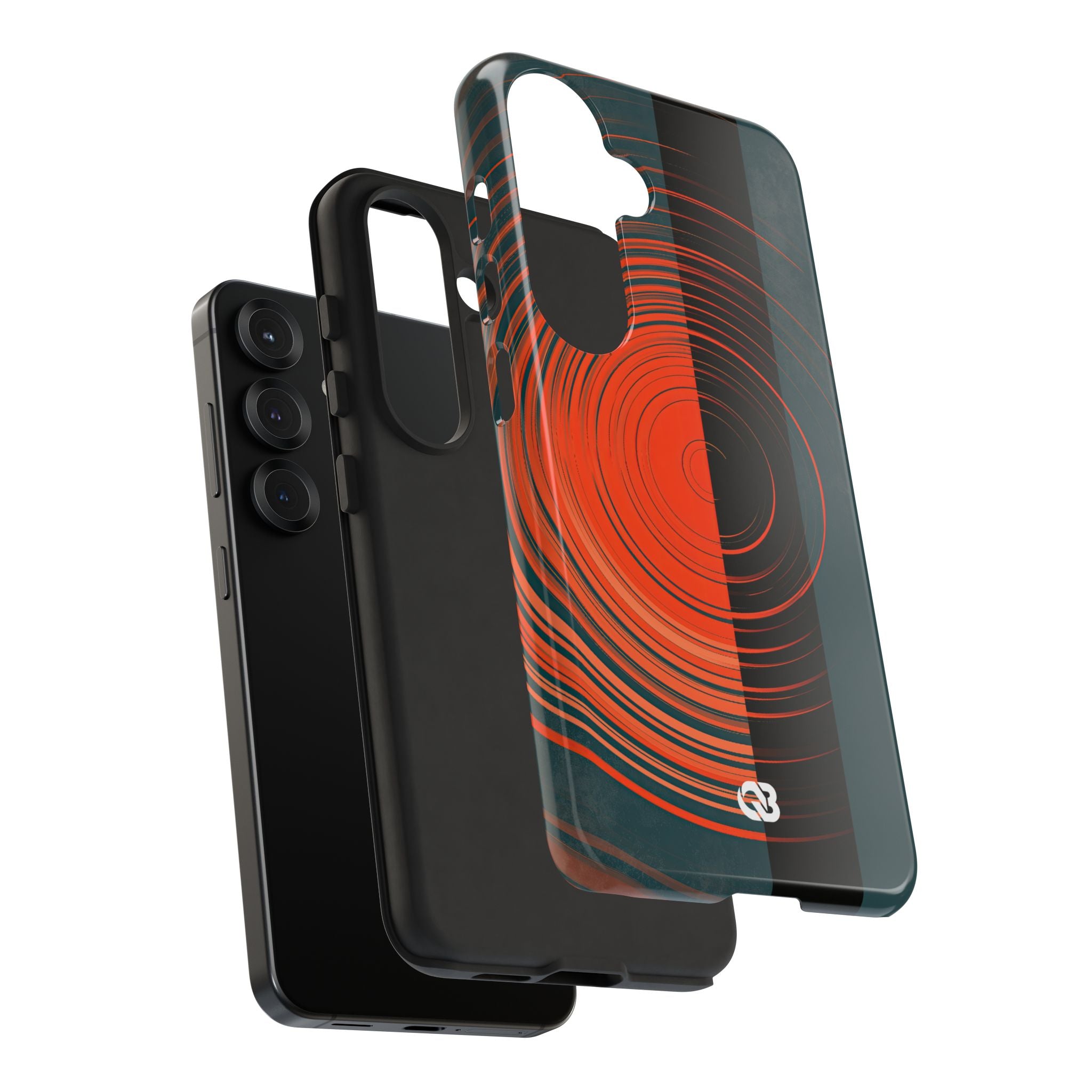 Teal Tough Phone Case for Samsung - Burnt Slate Radial