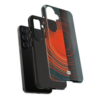 Teal Tough Phone Case for Samsung - Burnt Slate Radial