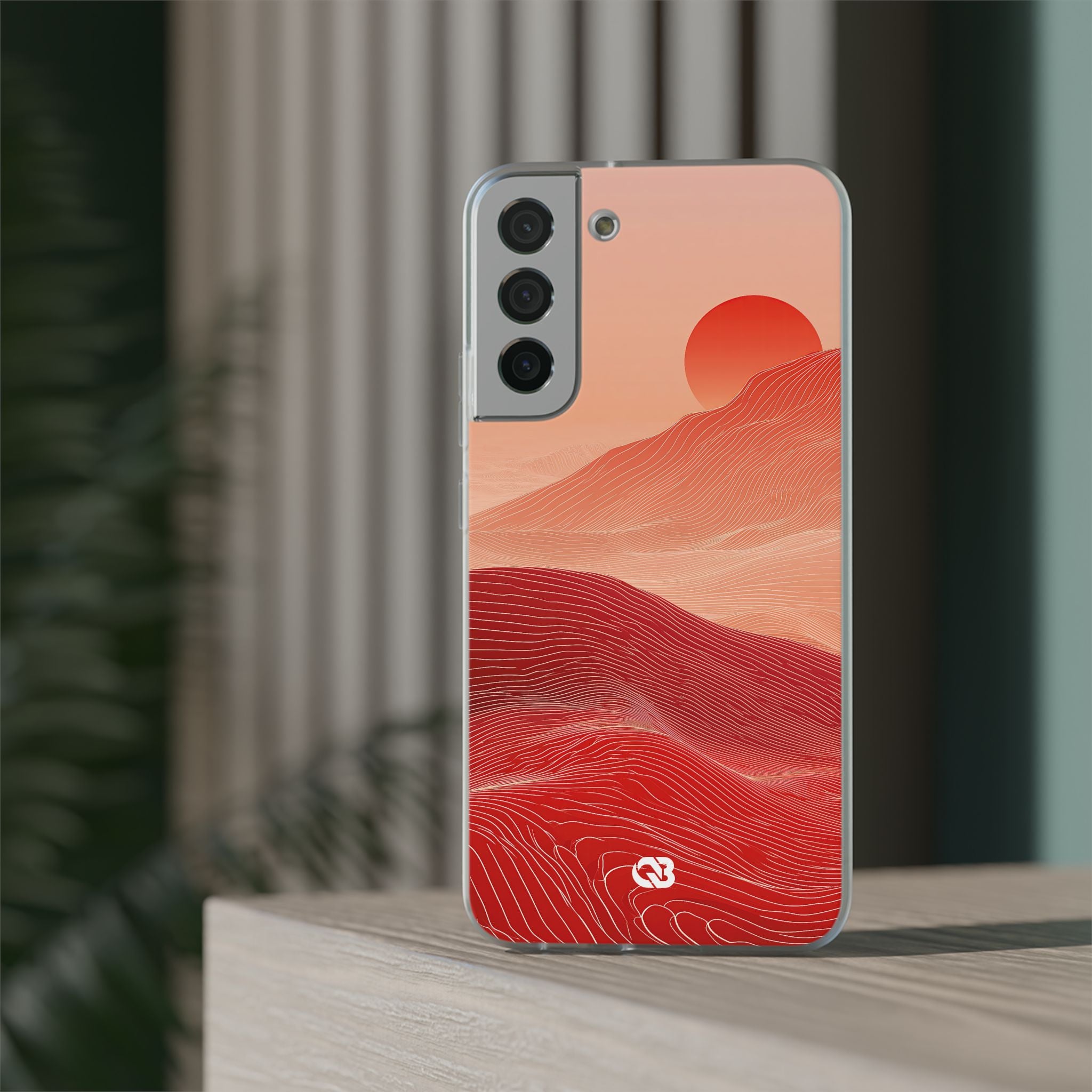 Red Lite Phone Case for Samsung - Crimson Ridge Lines