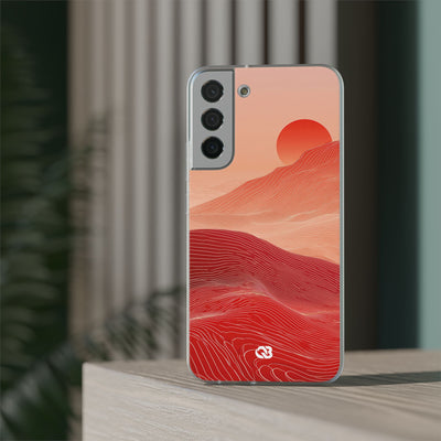 Red Lite Phone Case for Samsung - Crimson Ridge Lines