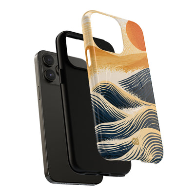 Blue Tough 2.0 Magsafe Phone Case for iPhone - Kyoto Cresting Tide