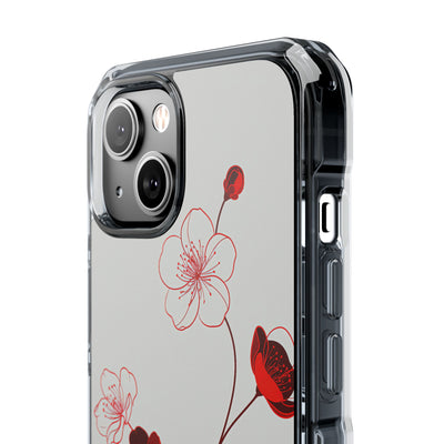Red Impact MagSafe Phone Case for iPhone - Kyoto Ember Bloom