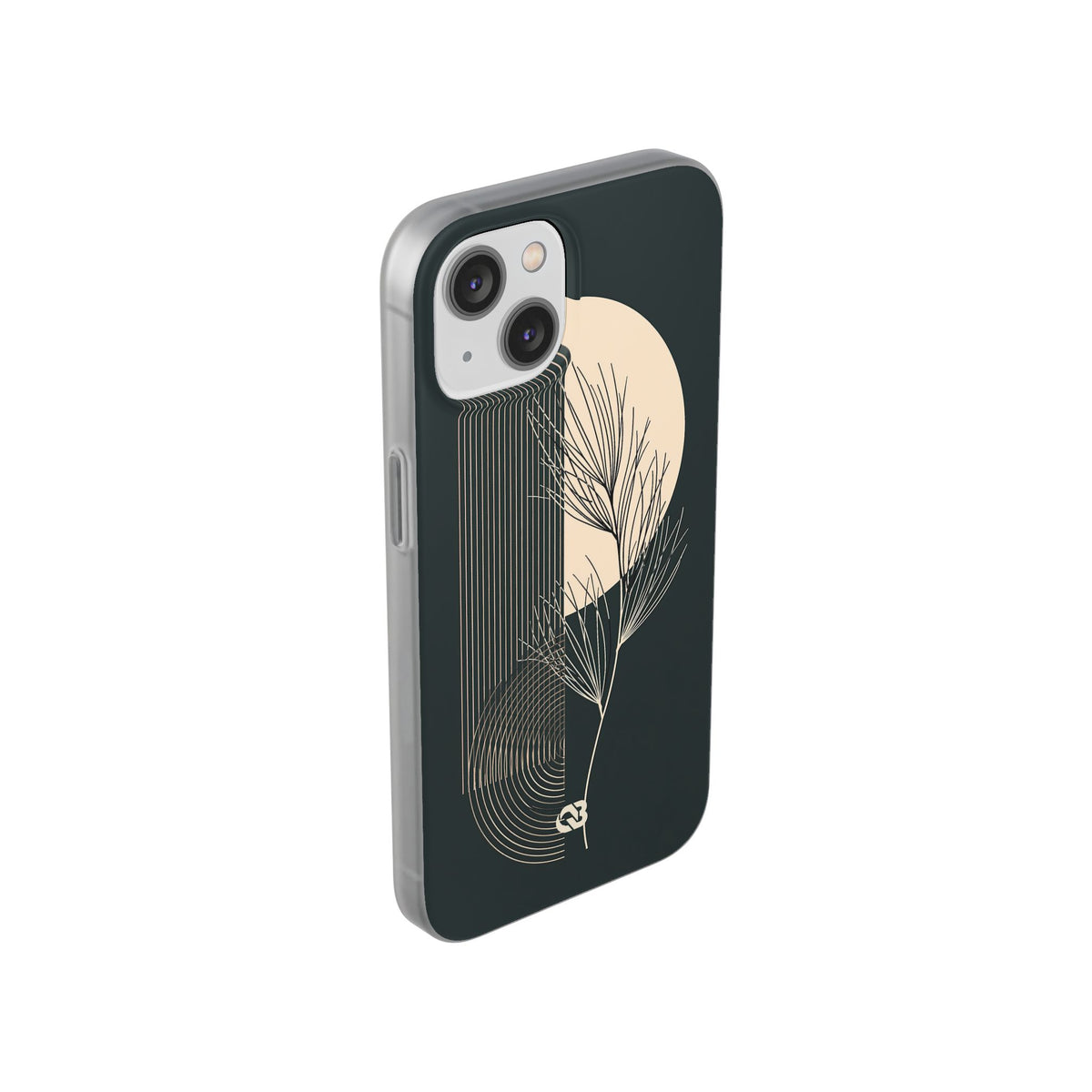 Botanical Crescent Linework · Lite Phone Case for iPhone ·  Green