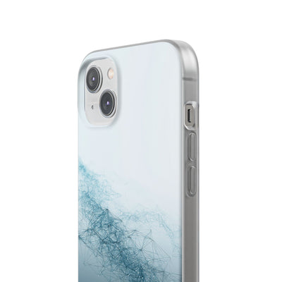Teal Lite Phone Case for iPhone - Cyan Vector Lattice