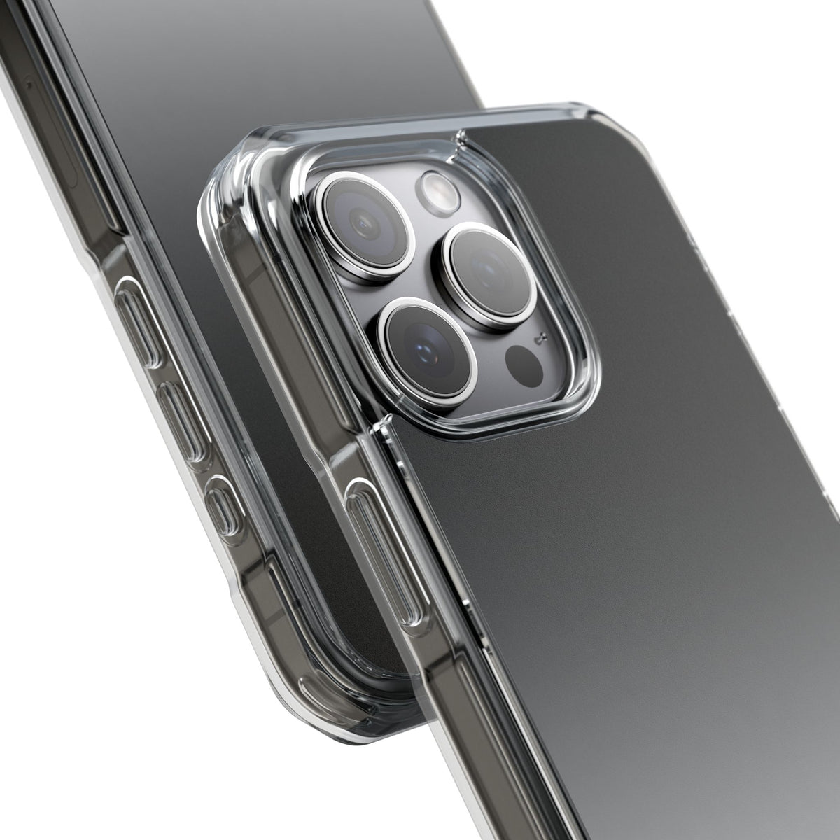 Noir Ombre Fade · Clear Impact Magnetic Phone Case for iPhone ·  Black