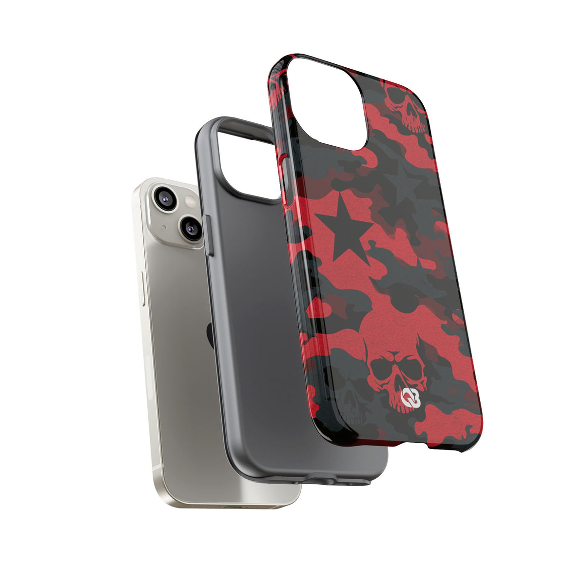 Crimson Skull Camo · Tough Phone Case for iPhone · Red