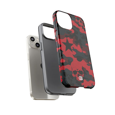 Crimson Skull Camo · Tough Phone Case for iPhone · Red