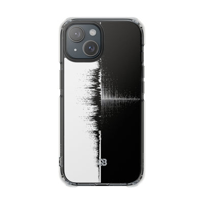 Black Impact MagSafe Phone Case for iPhone - Static Signal Split