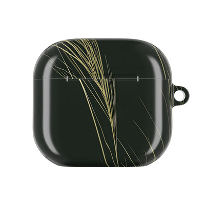 Golden Whispering Reeds · Hard Case for AirPods & AirPods Pro · Green