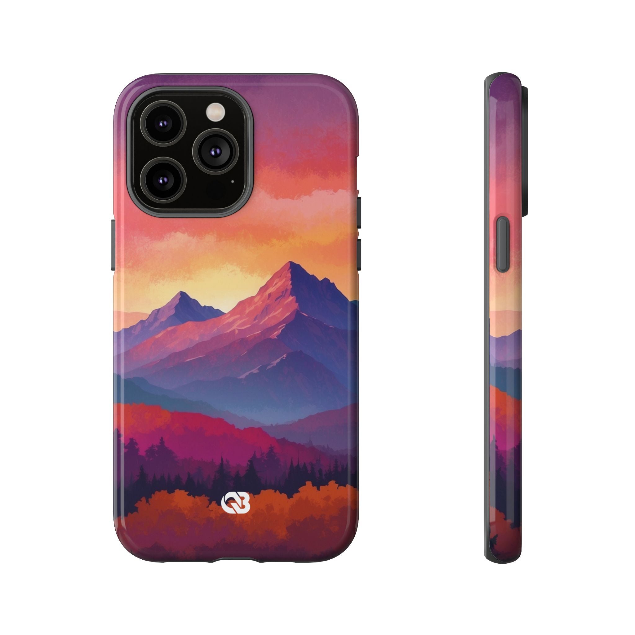 Crimson Mountain Dusk · Tough Phone Case for iPhone