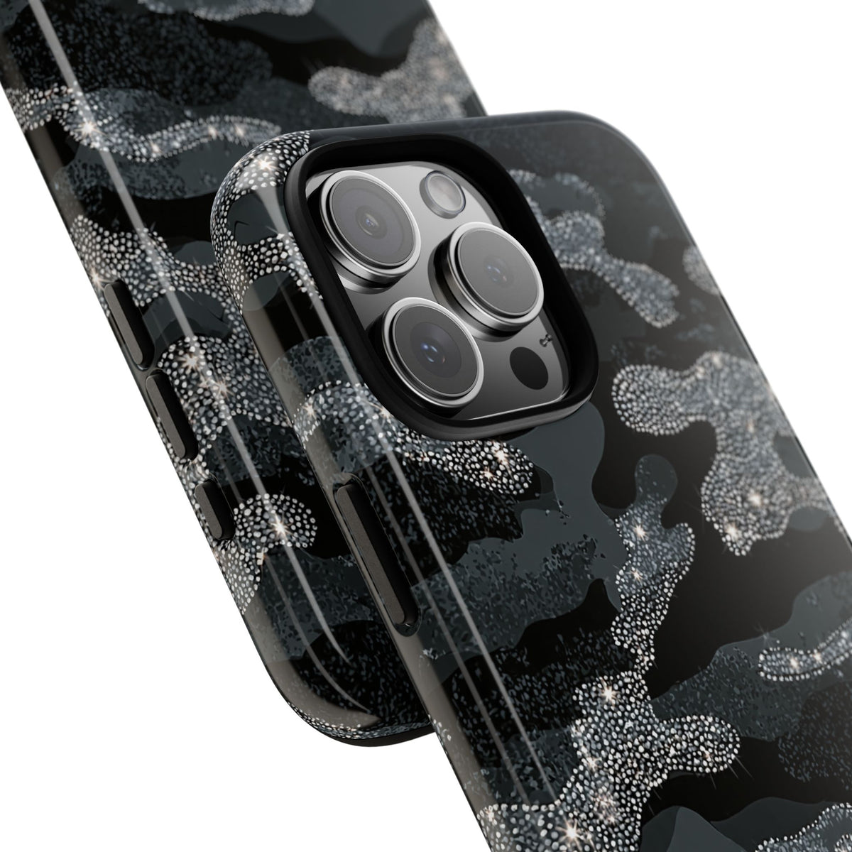 Glitter Shadow Camo · Tough Phone Case for iPhone · Black