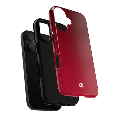Red Tough Phone Case for iPhone - Crimson Velvet Fade