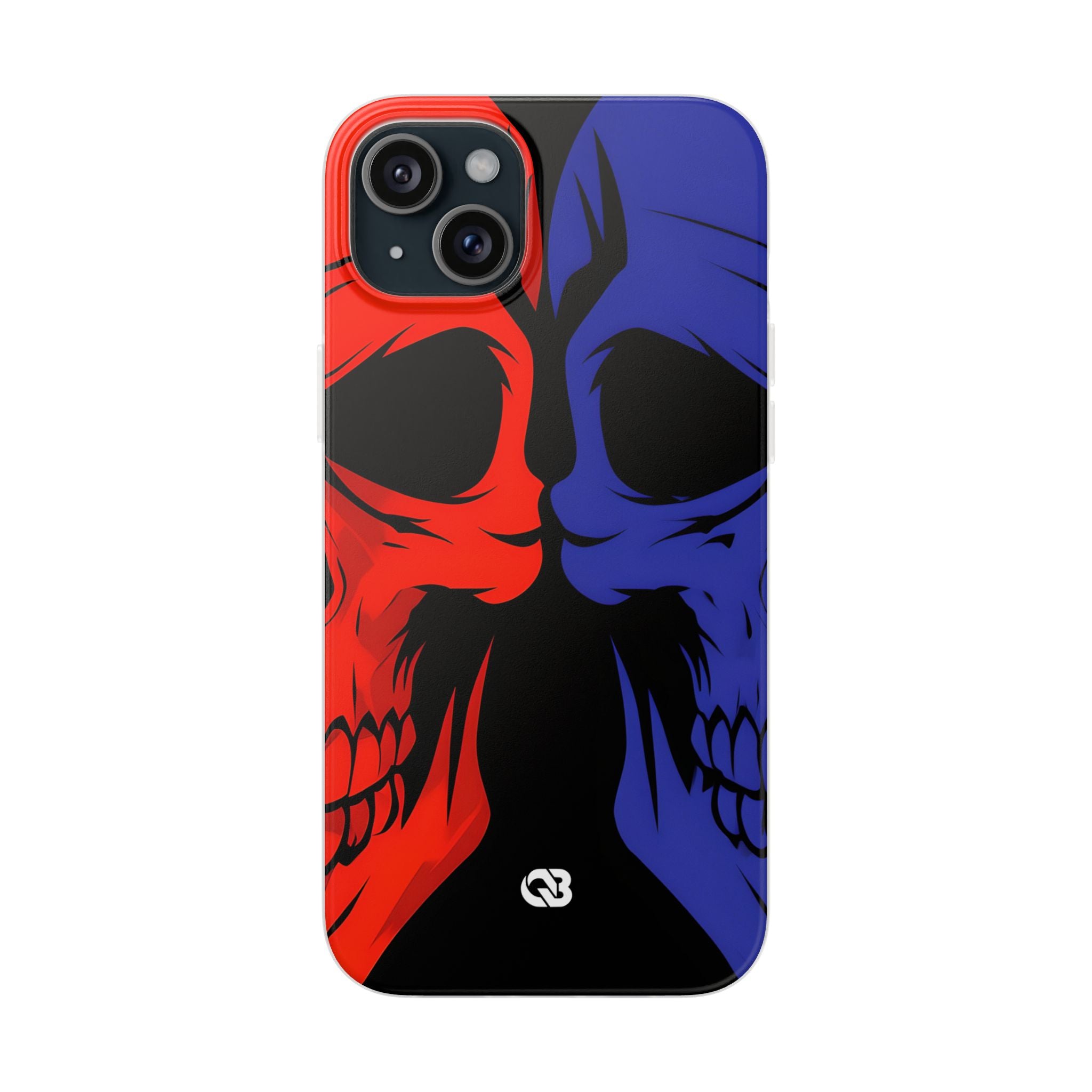 Crimson Cobalt Skulls · Soft Phone Case for iPhone