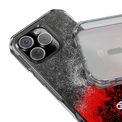 Crimson Noir Drip · Clear Impact Magnetic Phone Case for iPhone ·  Black