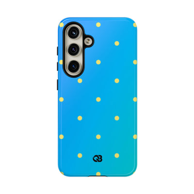 Cyan Sun Dots · Tough Custodia per Samsung