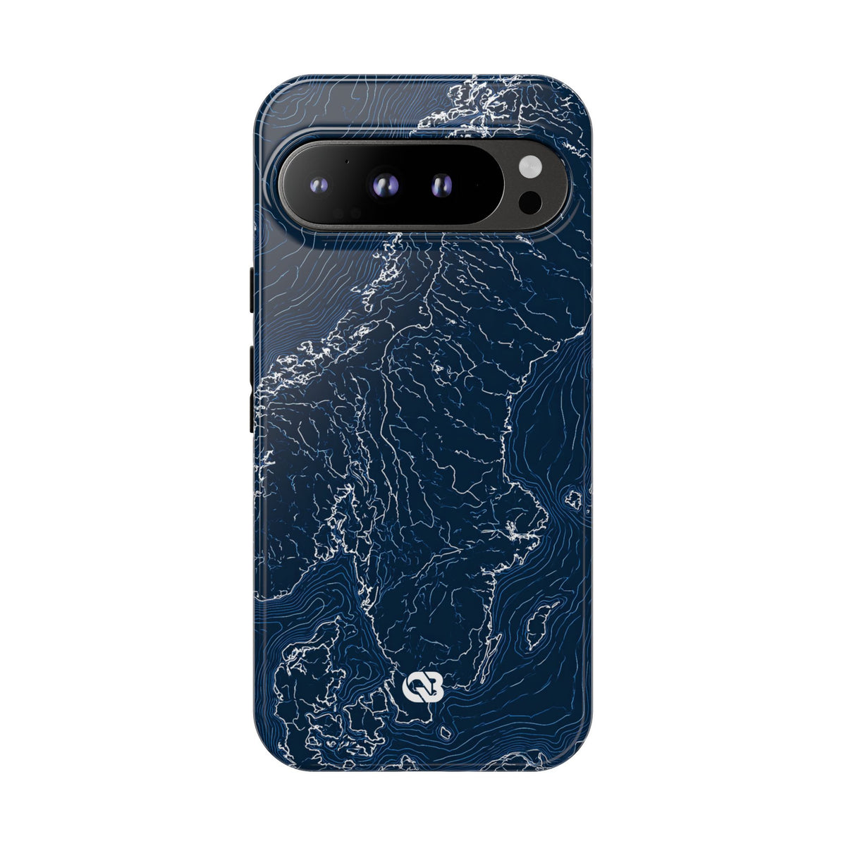 Nordic Contour Chart · Tough Phone Case for Pixel ·  Blue