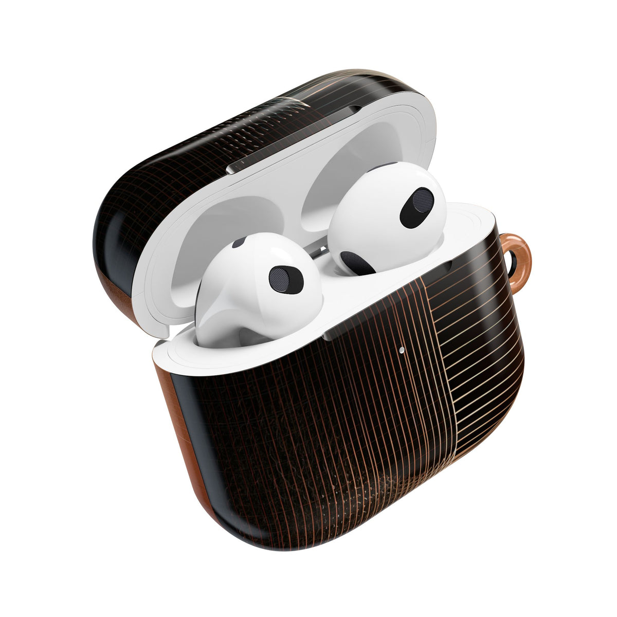 Amber Meridian · Hard Case for AirPods & AirPods Pro · Black