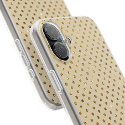 Gold Sparkle Grid iPhone 16 Plus Case - Soft
