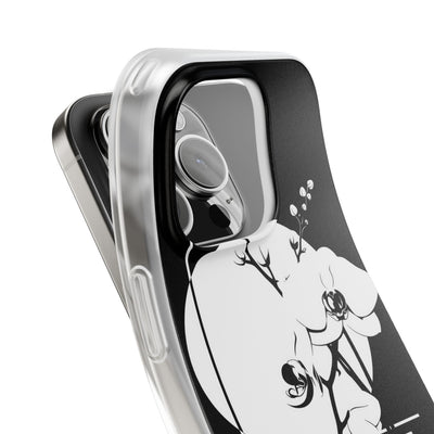 Black Lite Phone Case for iPhone - Lunar Orchid Grid