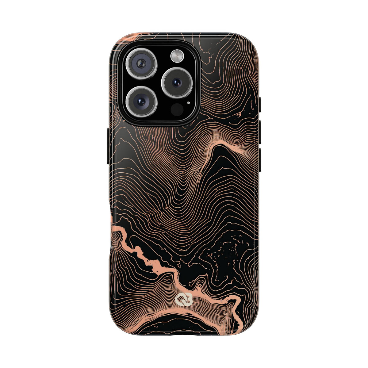 Mesa Elevation Contour · Tough Phone Case for iPhone · Black