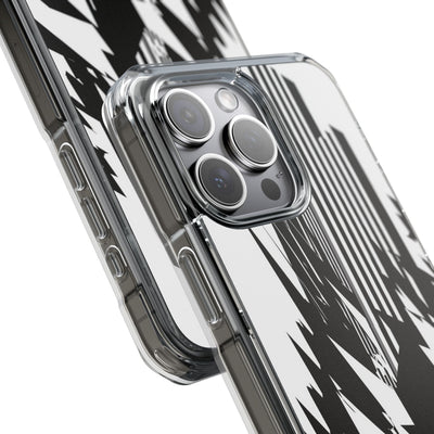 White Impact MagSafe Phone Case for iPhone - Shattered Vector Spire