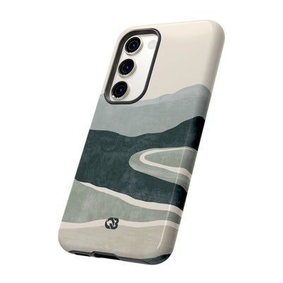 Green Tough Phone Case for Samsung - Misty Sage Valley