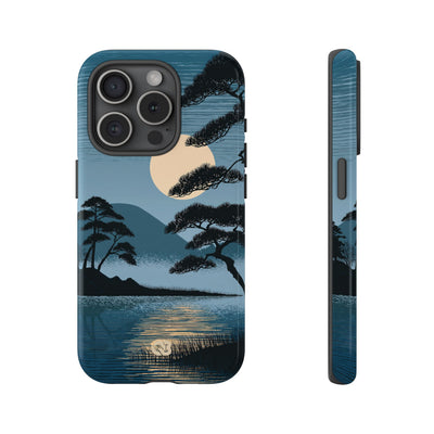 Blue Tough Phone Case for iPhone - Midnight Kyoto Pine