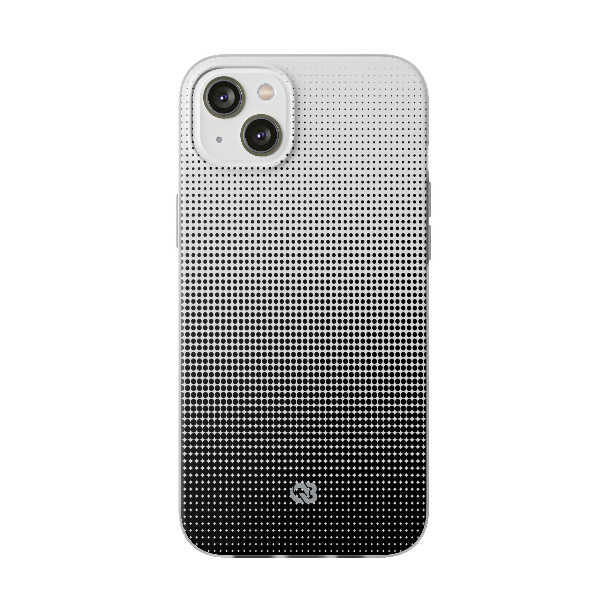 Black Lite Phone Case for iPhone - Obsidian Halftone Flux