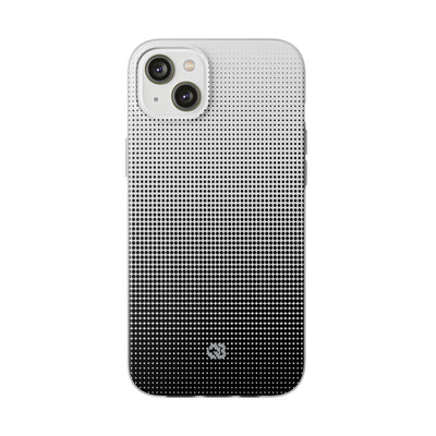 Black Lite Phone Case for iPhone - Obsidian Halftone Flux