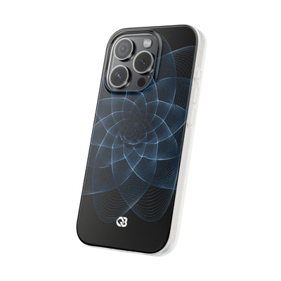 Blue Lite Phone Case for iPhone - Cobalt Geometric Bloom