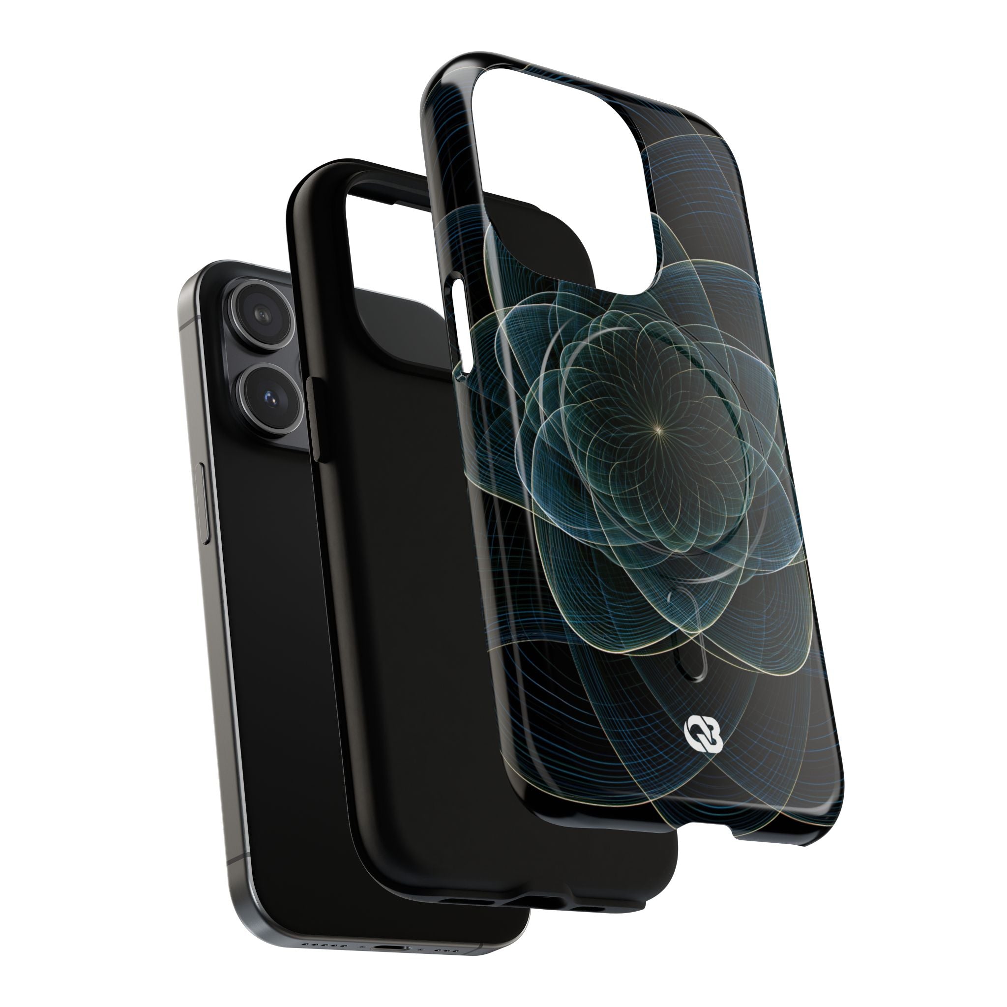 Blue Tough 2.0 Magsafe Phone Case for iPhone - Celestial Wireframe Bloom