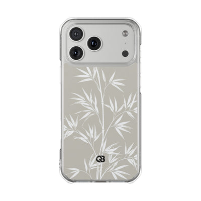 Beige Impact MagSafe Phone Case for iPhone - Sandstone Bamboo Stalks