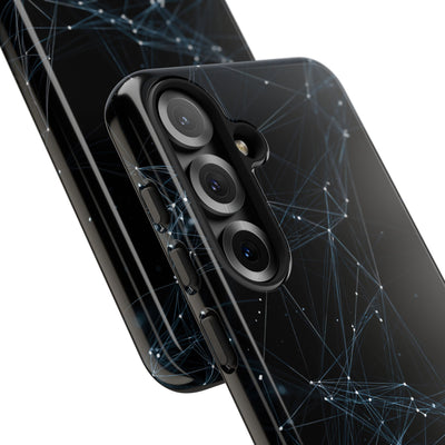 Black Tough Phone Case for Samsung - Arctic Neural Mesh