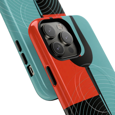 Teal Tough 2.0 Magsafe Phone Case for iPhone - Sonic Static Split