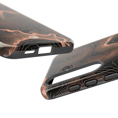 Mesa Elevation Contour · Tough Phone Case for Samsung · Black