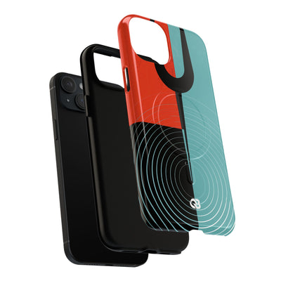 Teal Tough 2.0 Magsafe Phone Case for iPhone - Sonic Static Split